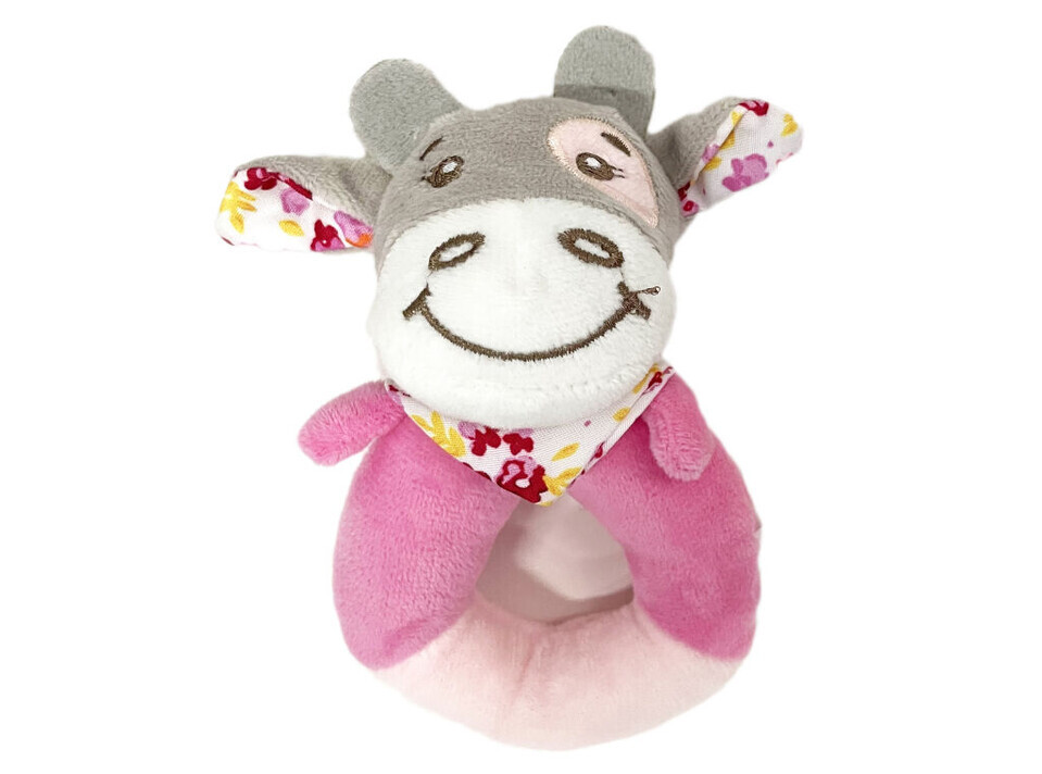 Hrkálka plyšová kravička 13cm