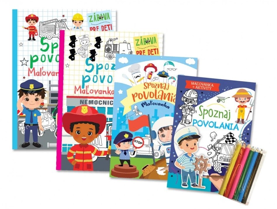 Maľovanka s aktivitami Povolania