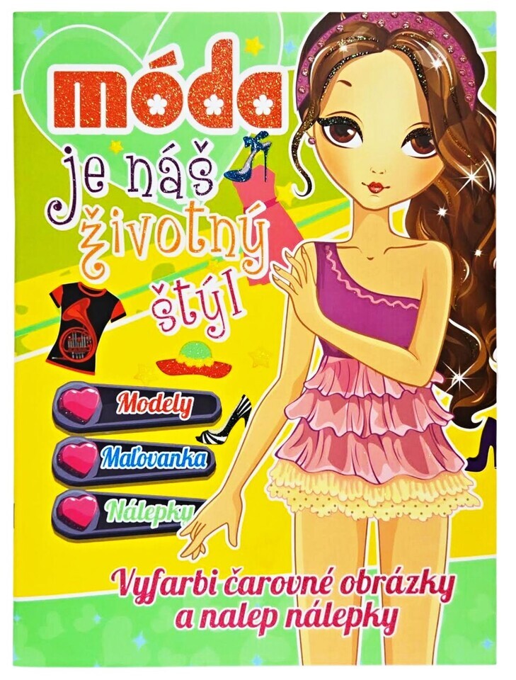 Móda je náš životný štýl omaľovánky s nálepkami