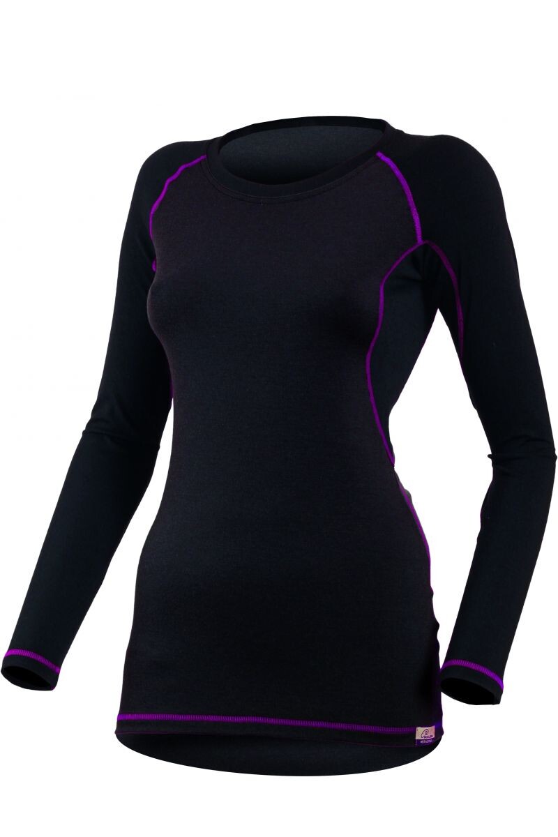 Lasting DITA 9045 čierne vlnené merino triko Veľkosť: L 8595067803777