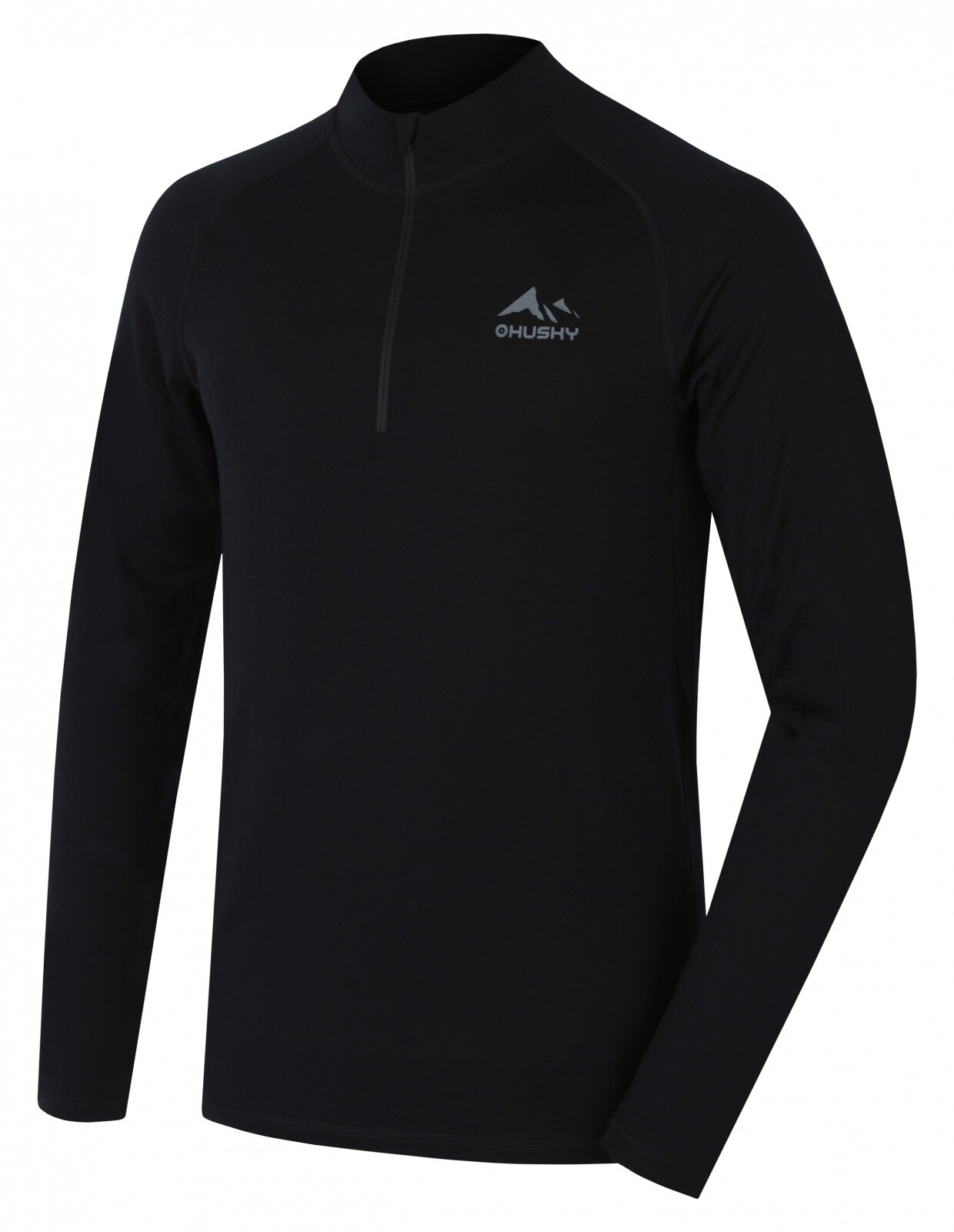 Husky Merino termobielizeň tričko Merow zips M black Veľkosť: XXL