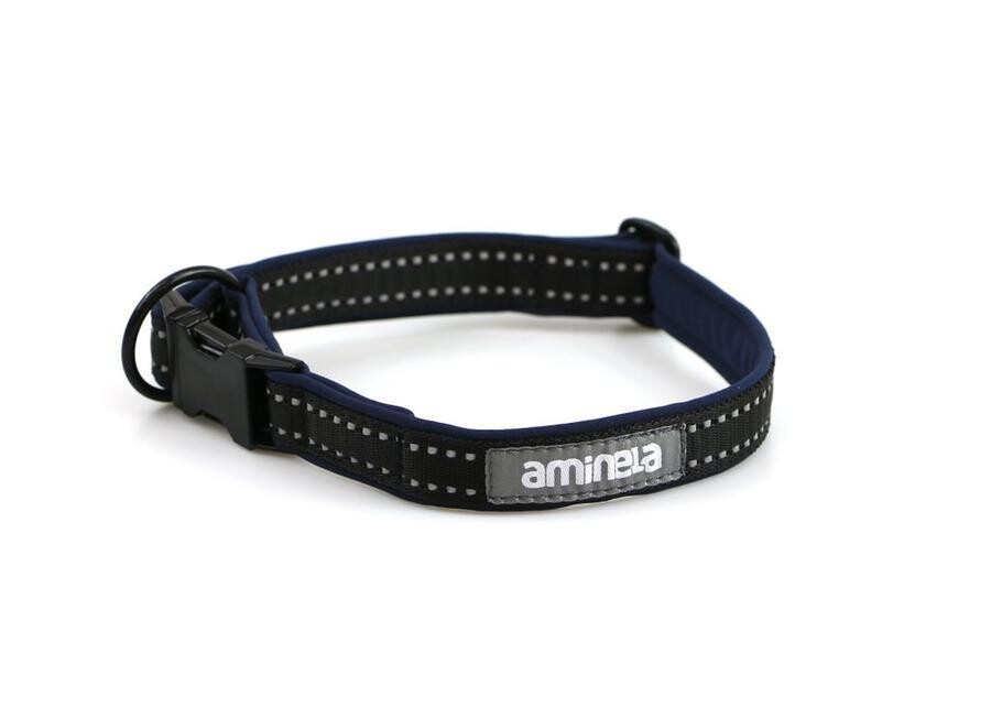Aminela obojek se sponou Sport & City 25-45cm, námořnická modrá/černá