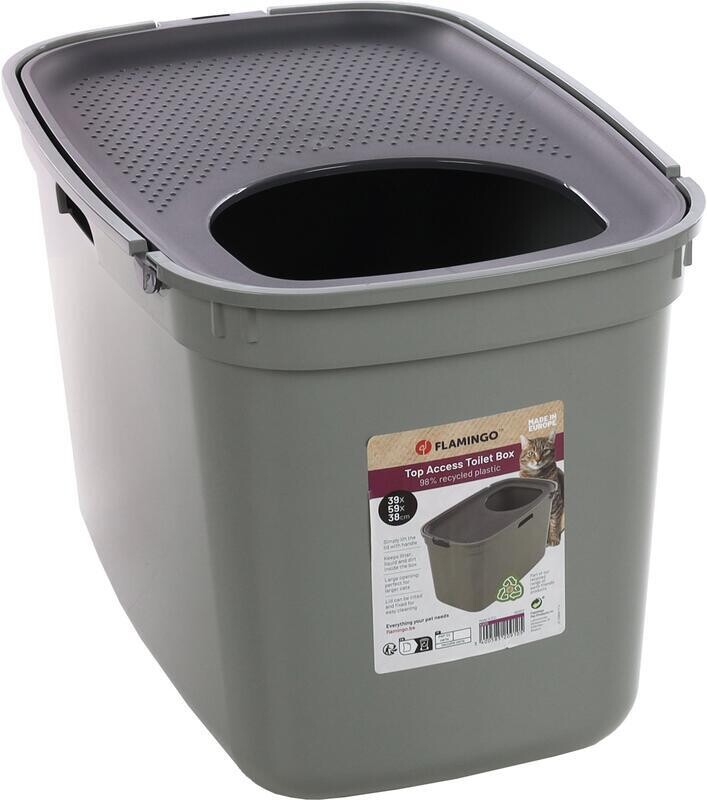 Flamingo Kato Toaleta pro kočky olivová 39x59x38 cm