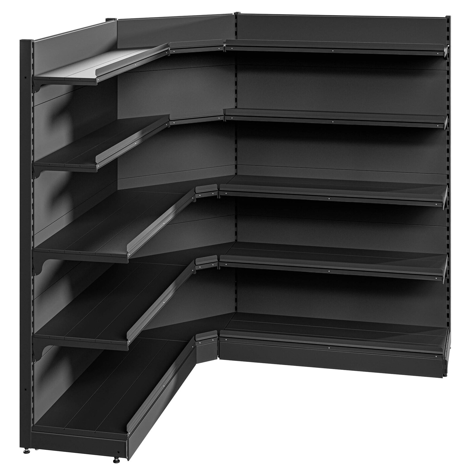 Marbo Regálová zostava do predajne rohová 193x190x190 - 5 police