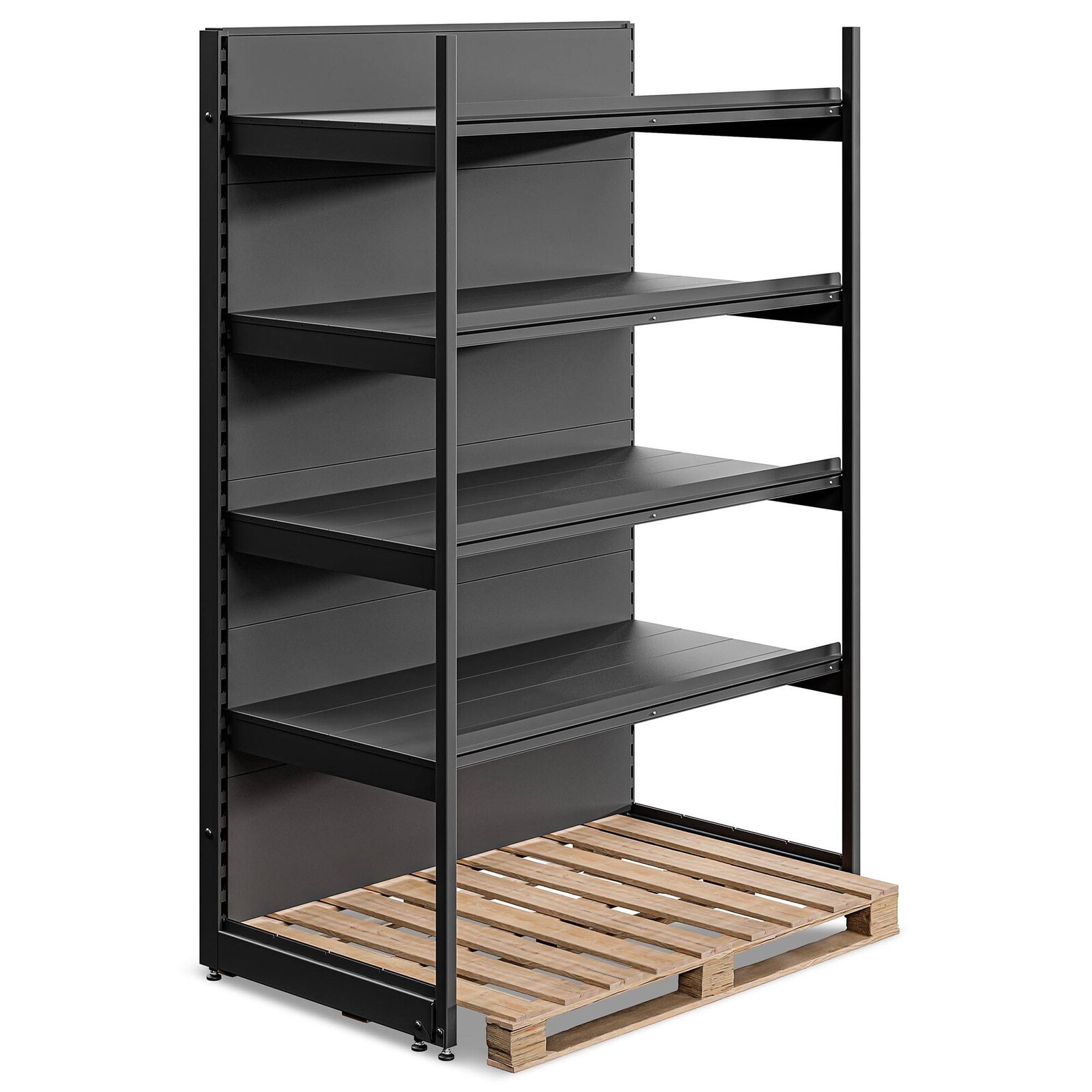 Marbo Regál do predajne s paletovým miestom 193x128x70 cm - 4 police