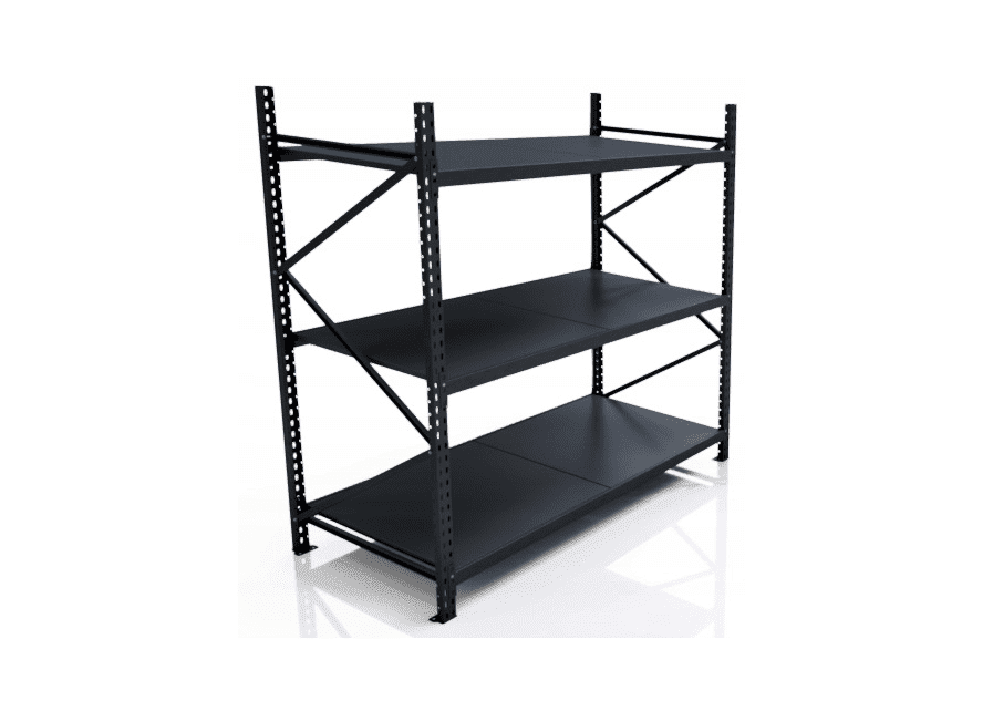 Priemyselný regál celokovový antracitový 200x180x100 3 police - Štartovací segment