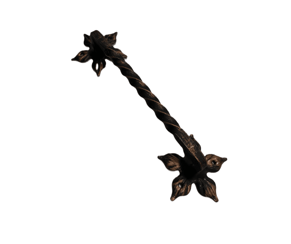 Kované ozdobné madlo KOVAL 205/320 mm kvet - patina