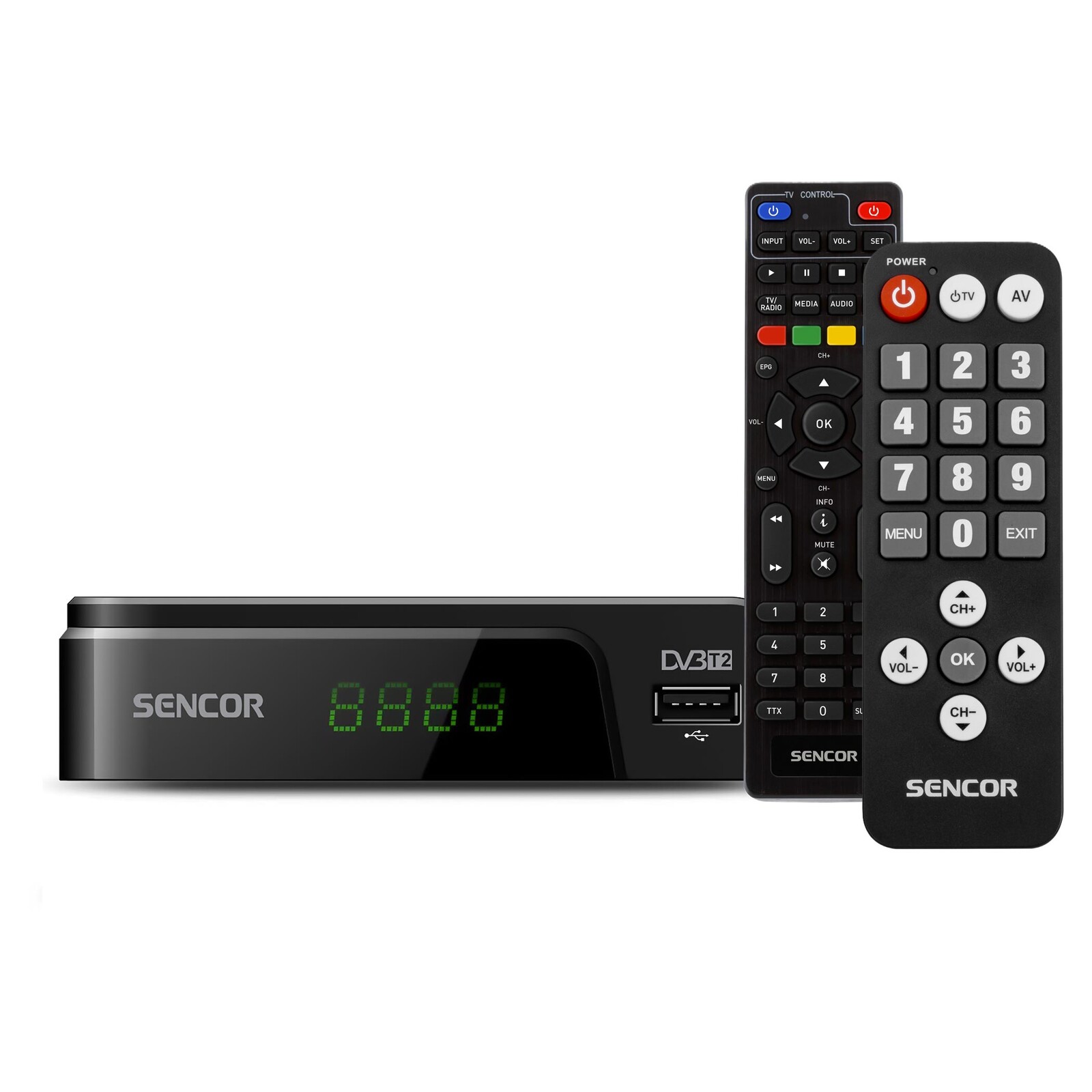 Sencor SDB 525T SENIOR DVB-T prijímač DVB-T2 HEVC/H.265 (1080p pri 60 FPS) DVB-T - MPEG-2/MPEG-4 (H.264) PAL/SECAM BG/DK/I/L, Podpora HDR, .