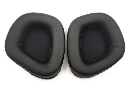 Náhradné náušníky pre slúchadlá Corsair Void RGB Elite - Čierne s čierným vnútrom, koža