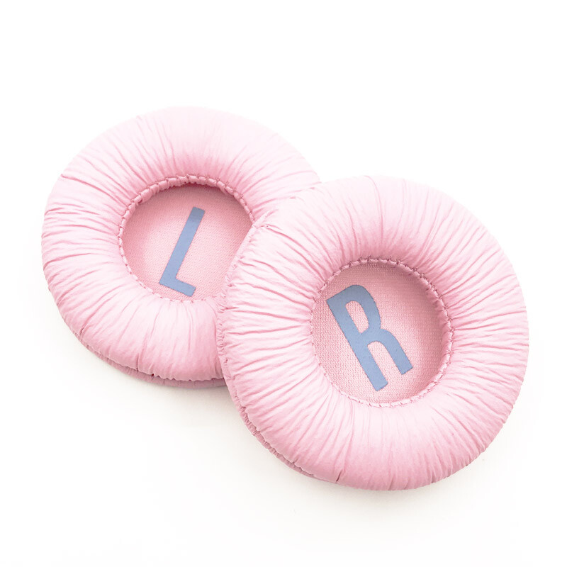 Náhradné náušníky pre slúchadlá JBL JR300, JR300BT, JR310BT - Ružové, kožené