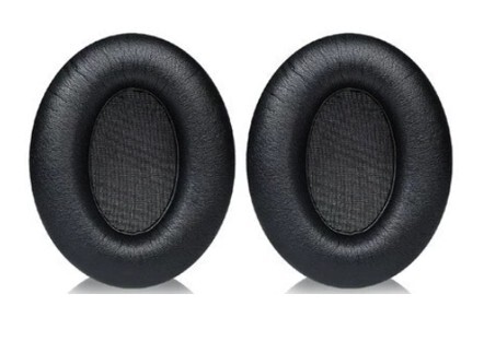 Náhradné náušníky pre slúchadlá Sennheiser HD200 Pro - čierne, kožené