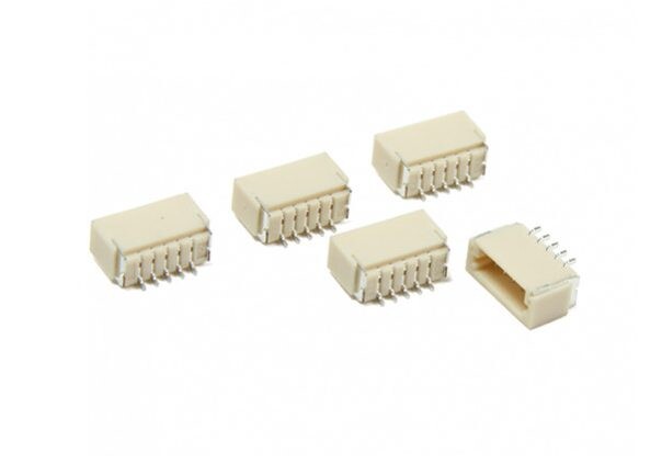 JST SH 1,0 mm 5-Pin konektor na DPS - Pravý uhol