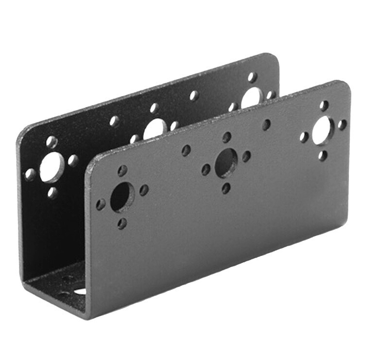 Hliníkový držiak servomotora U3 – rovný, čierny, 29x44mm (pre MG995/MG996)