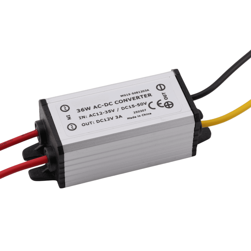 Menič napätia z 12-35V AC na 12V DC, 3A, 36W, IP68