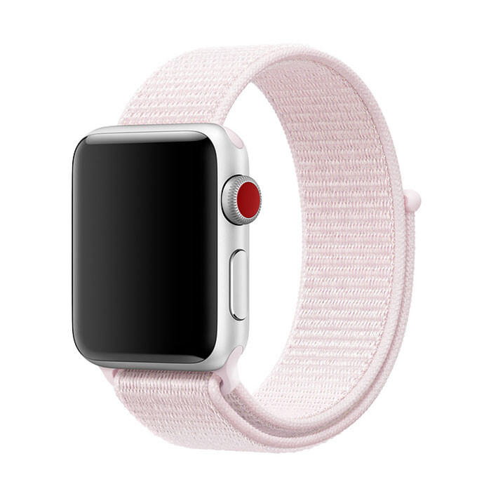 Marvelli - Nylonový remienok na Apple Watch - Pearl Pink Veľkosť: 42/44/45/46/49mm, Farba: Ružová