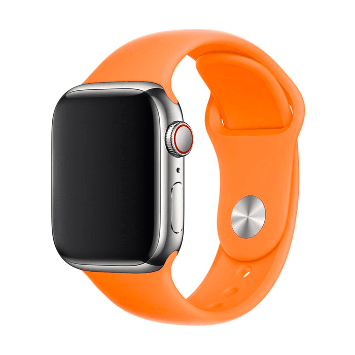 Marvelli - Jednofarebný remienok na Apple Watch - Vitamín C Veľkosť: 42/44/45/46/49mm, Obvod: M-L (stredný až väčší obvod zápästia), Farba: Papaya