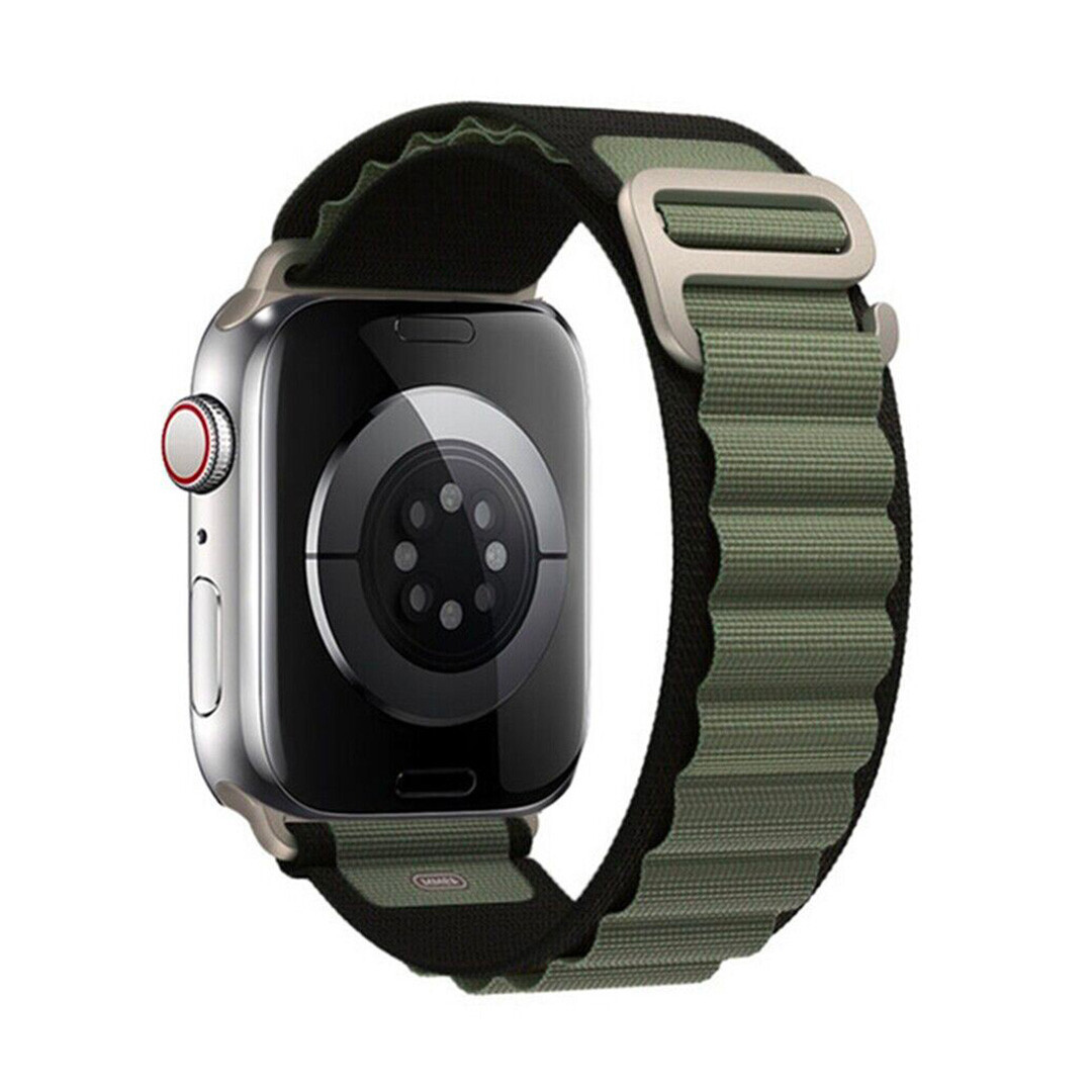 Marvelli - Nylonový remienok alpský ťah na Apple Watch - Black Khaki Veľkosť: 38/40/41/42mm, Farba: Čierna