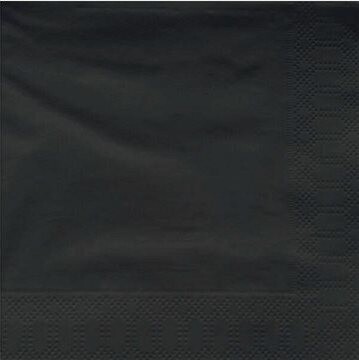 Gastro Obrúsok koktailový 12 × 12 cm, čierny, 200 ks