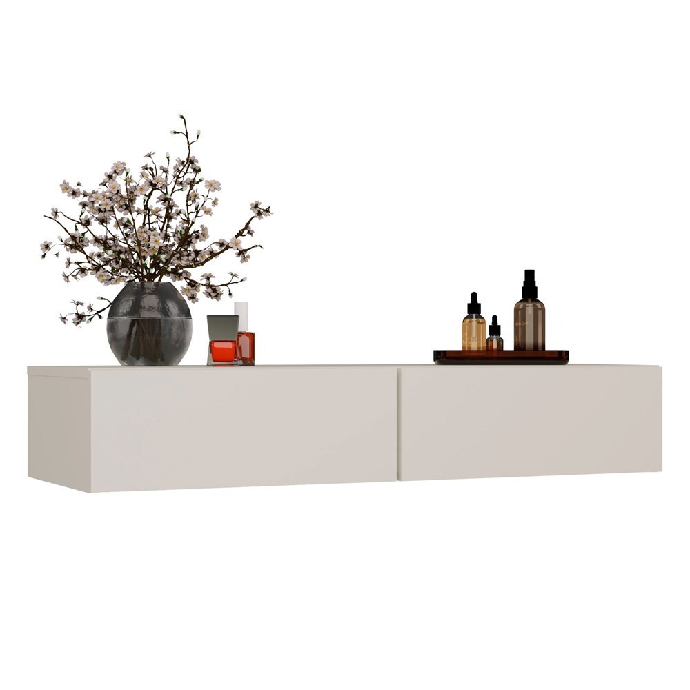 Závěsný toaletní stolek MIKA 110 cm kašmírový