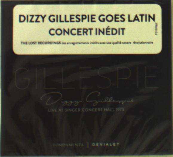 Dizzy Gillespie, LIVE AT SINGER CONCERT HALL 1973, CD