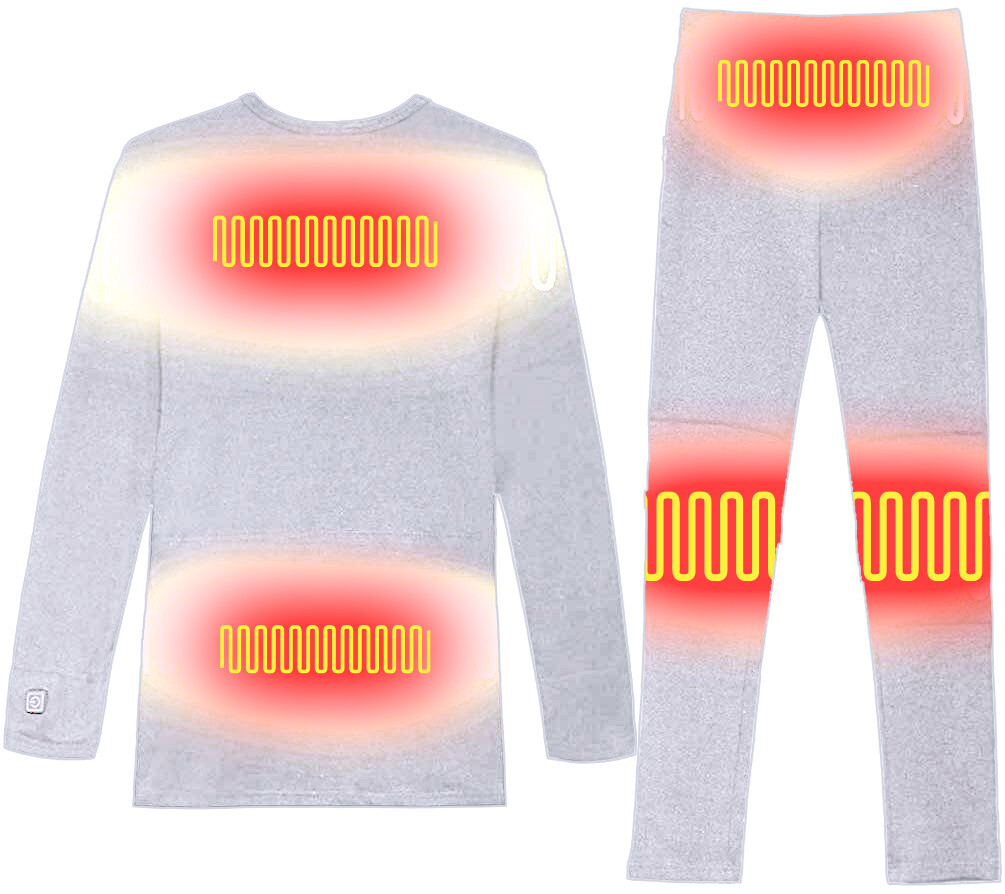 Bezdoteku Vyhrievané termoprádlo Savior pánske sivé veľ. XL