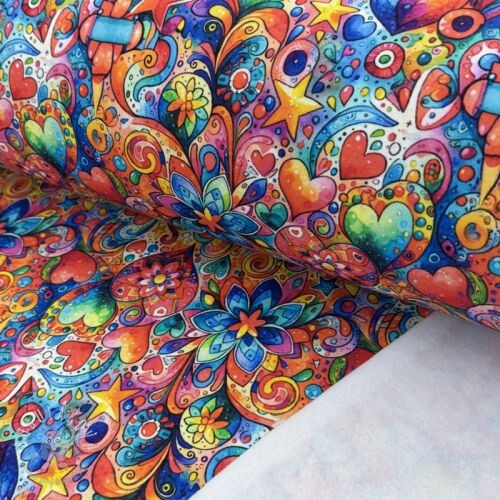 Teplákovina počesaná JOGGING Colour me design B digital print