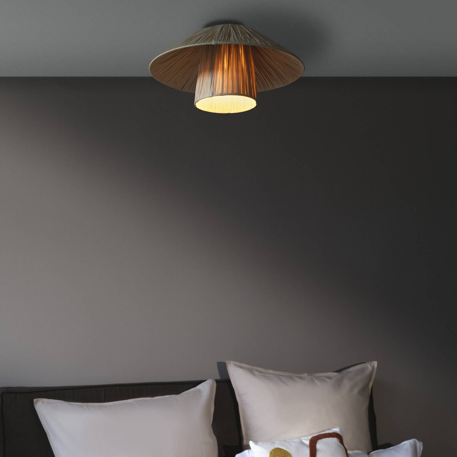 OSRAM Stropné svietidlo Decor Bamboo Paper Hat Ø 40 cm, bambus E27