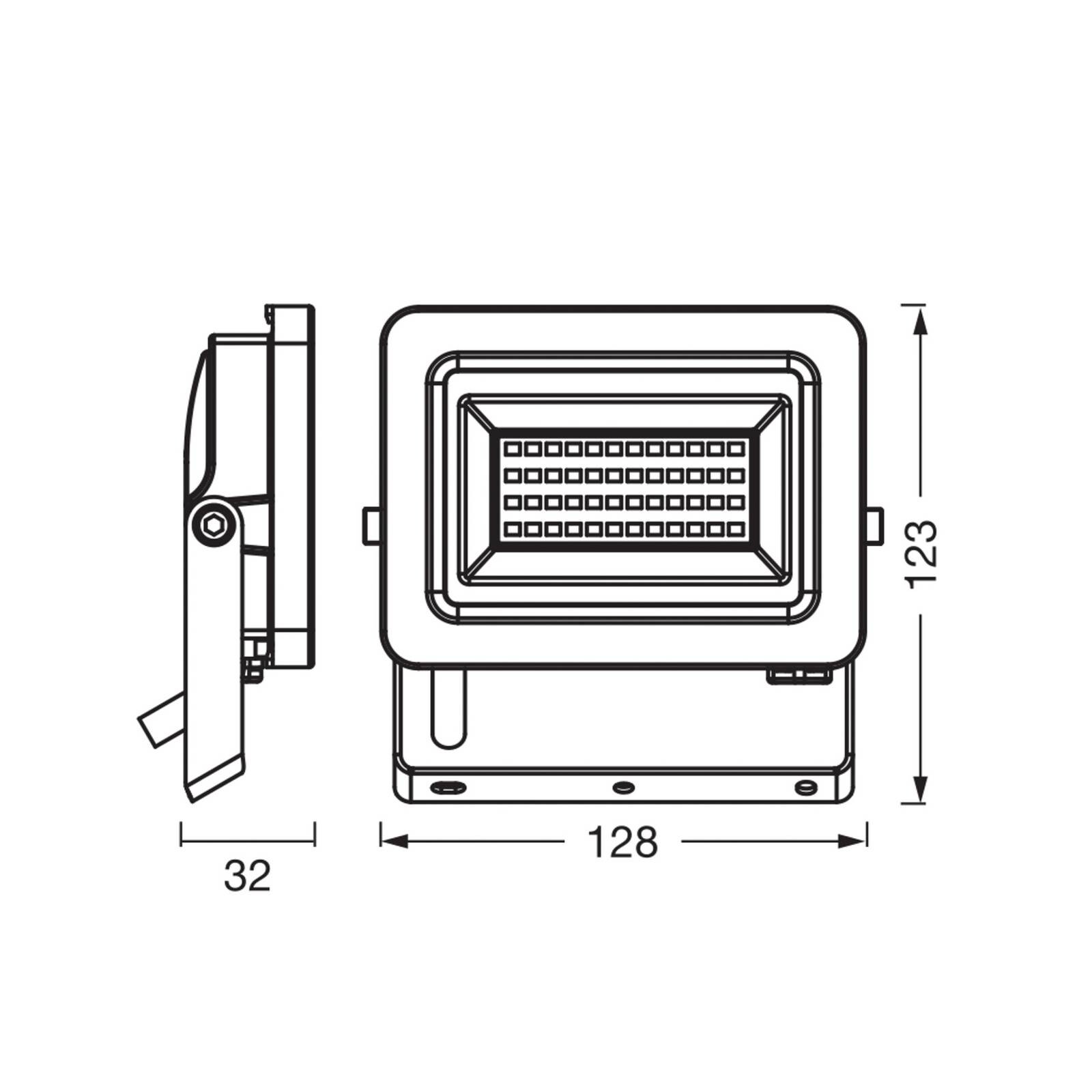 OSRAM LED bodové svetlá Floodlight EA, 10 W, IP65, čierny, hliník