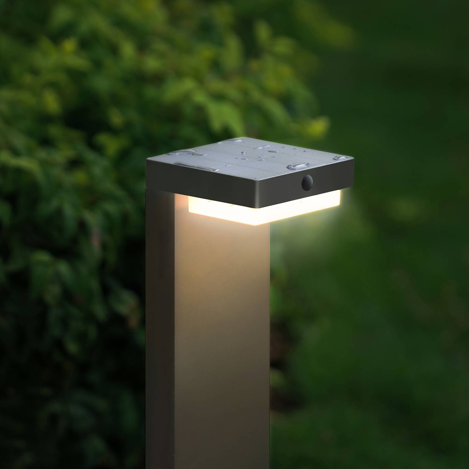 LED akumulátorové vonkajšie svietidlo 800104, antracitová farba, IP44, senzor