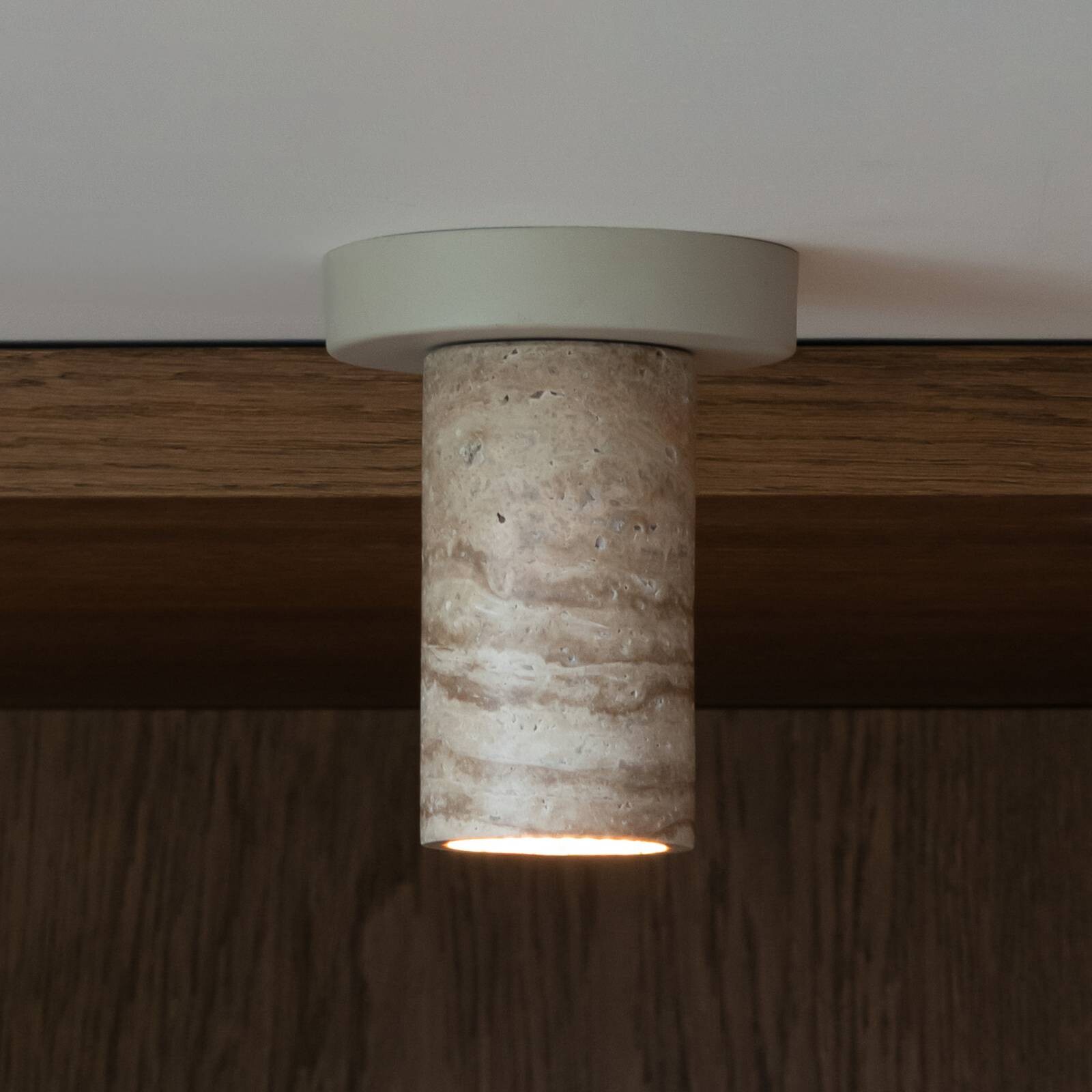 It's about RoMi Stropné svietidlo Tivoli, piesková farba, výška 15 cm