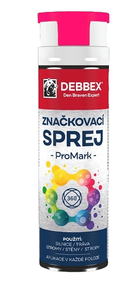 DEBBEX - Značkovací sprej PROMARK (ružová, 0,5 L)