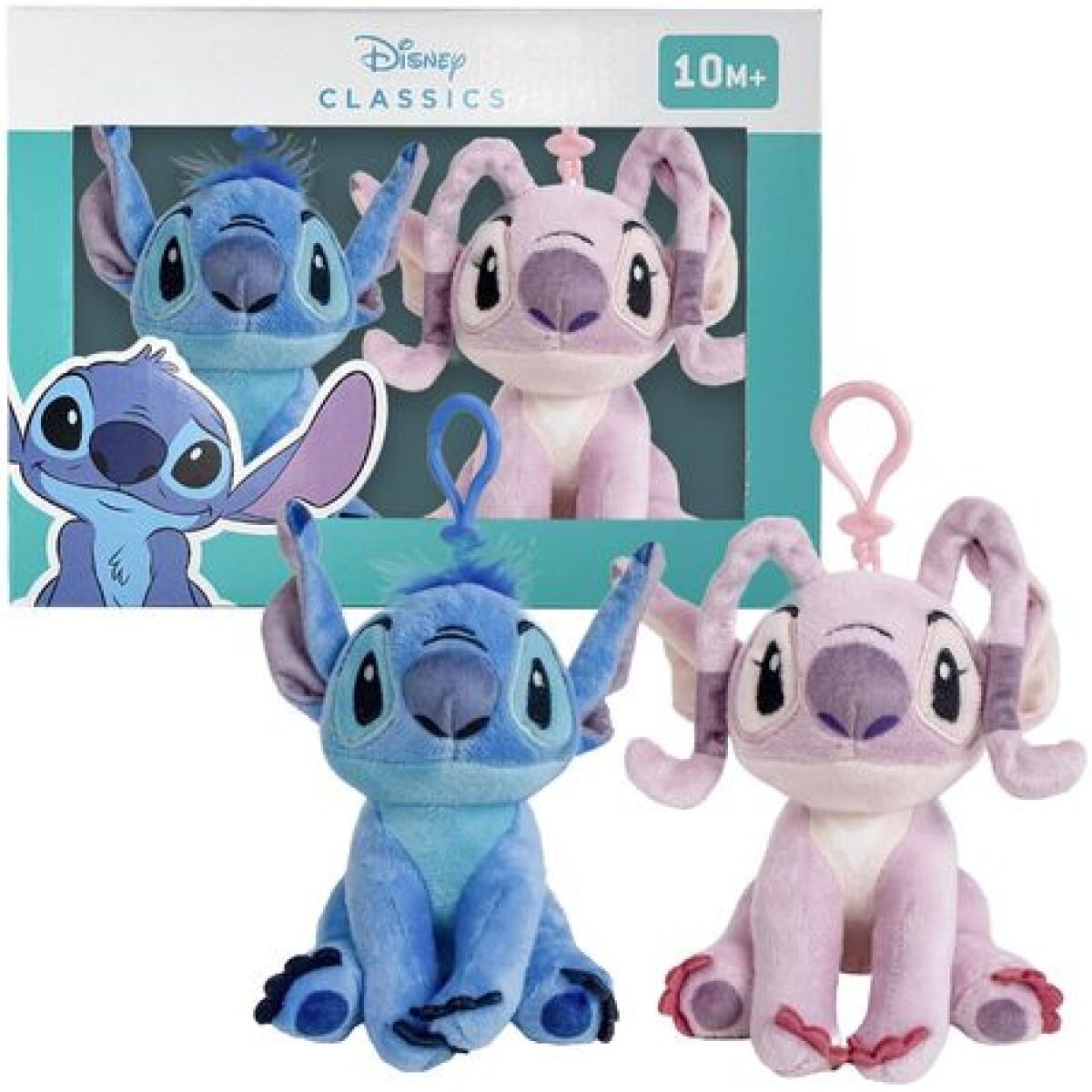 Alltoys Sada plyšových klipov Stitch Angel 2 ks