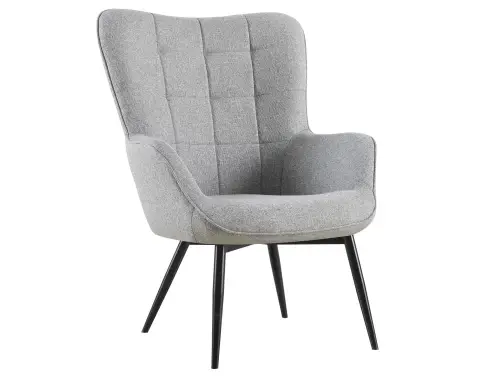 Kreslo Hannah, svetlo šedá tkanina%