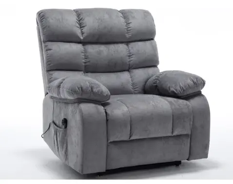 Kreslo s elektrickým polohovaním Oscar Giant, šedá látka%