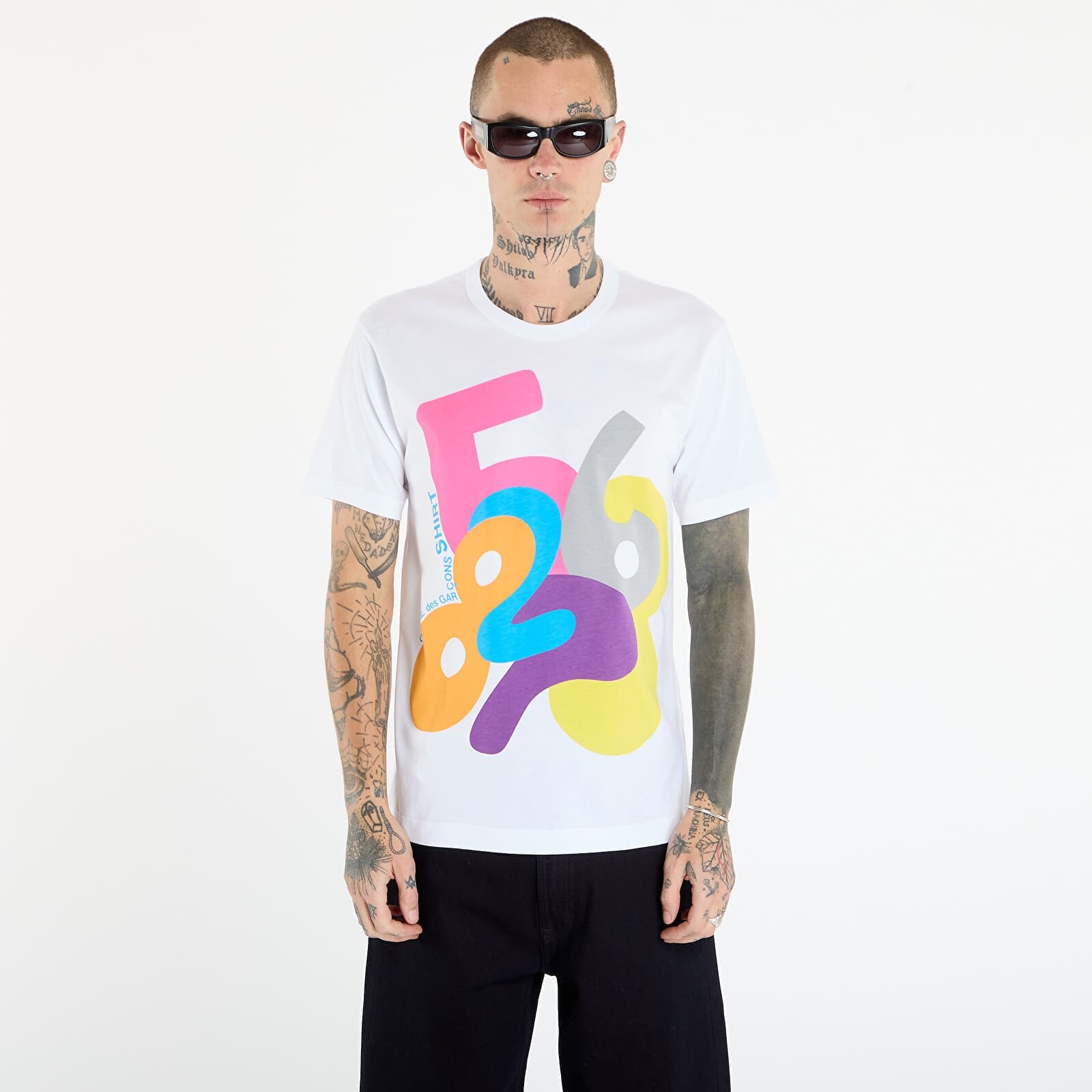 Tričko Comme des Garçons SHIRT T-Shirt With Graphic Print White S