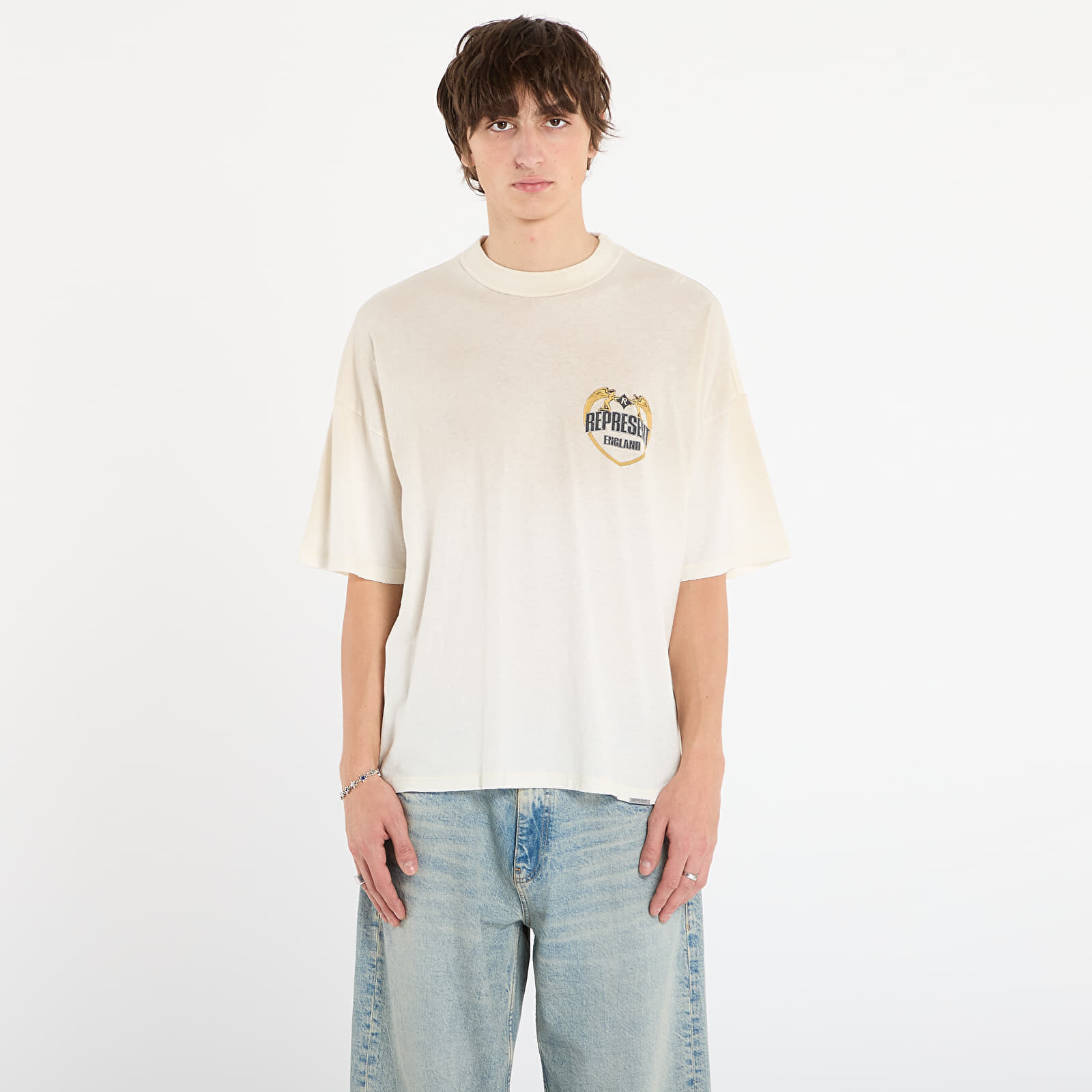 Tričko REPRESENT Angel Border T-Shirt Washed Ecru M