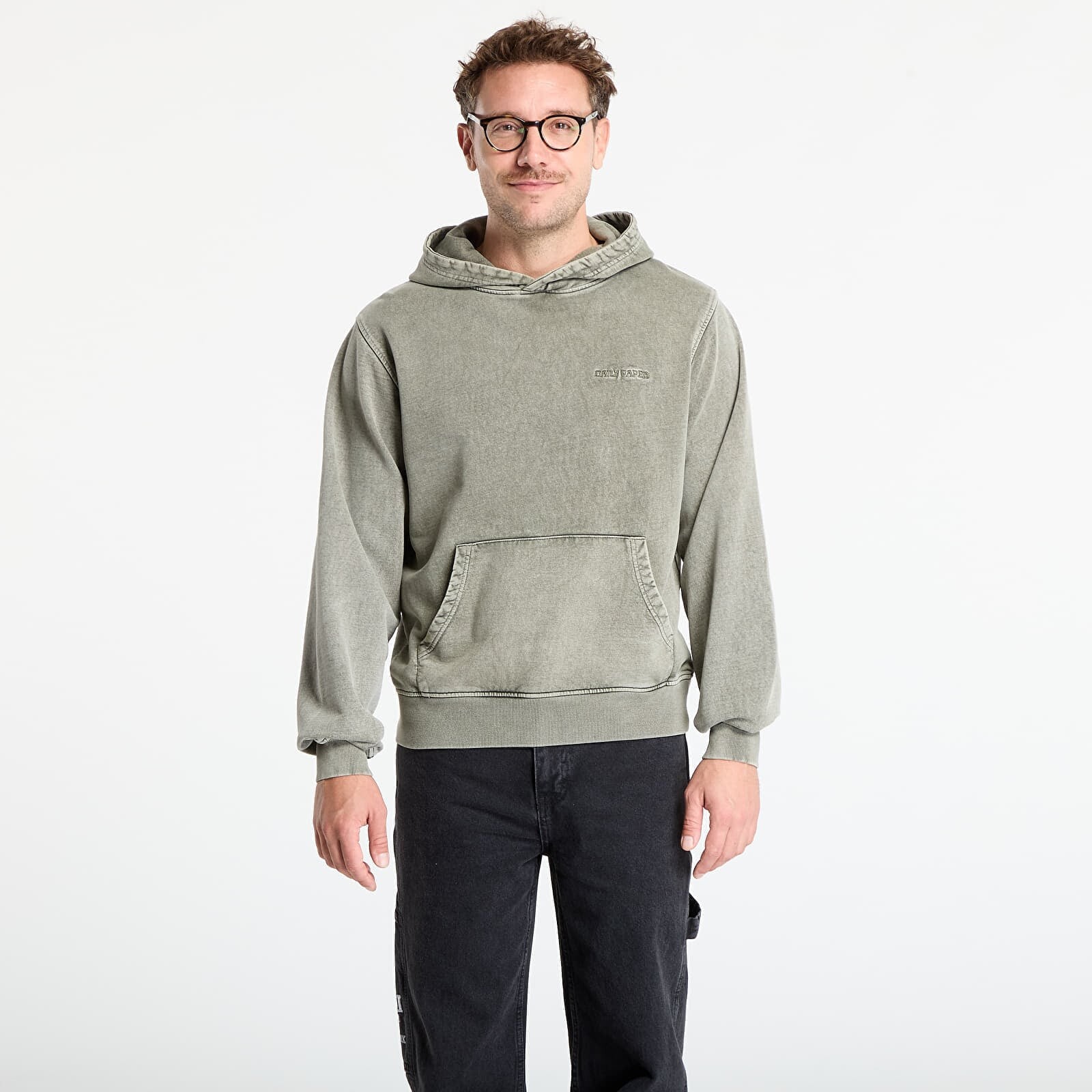 Mikina Daily Paper Dias Washed Hoodie Rosin Green L