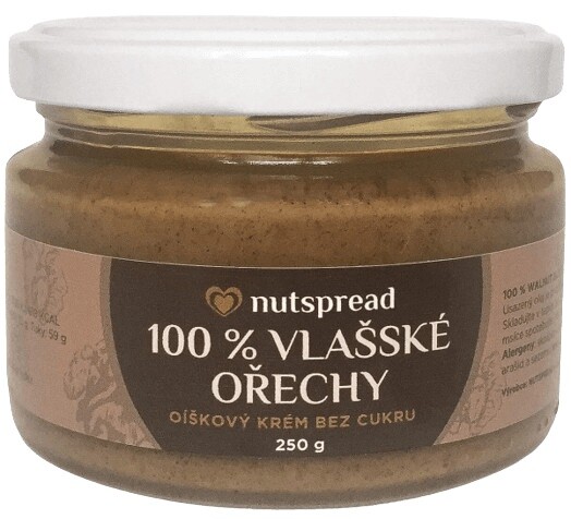 Nutspread 100% ořechové máslo 250 g - lieskové orechy