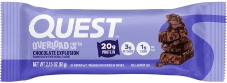 Quest nutrition overload protein bar 61 g - chocolate explosion