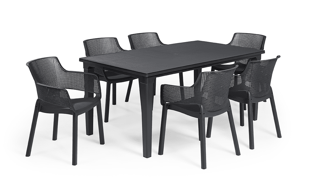 Elvisia Záhradný set CALLIE 6 + 1 | grafit