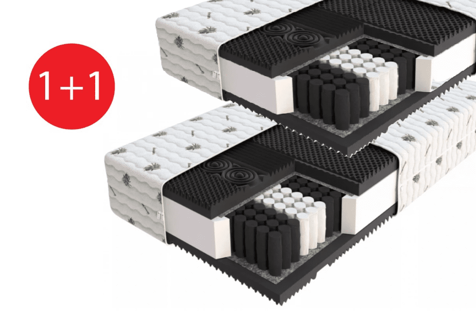 FDM Taštičkový matrac NOIR Aloevera 1+1 | 80 x 200 cm