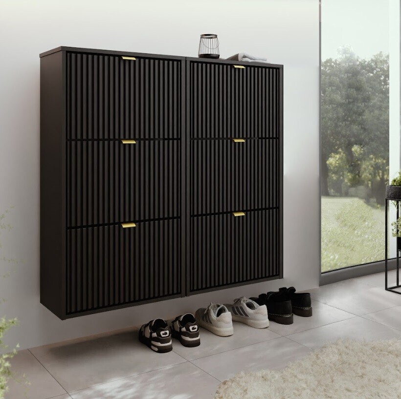 KIER Závesný botník LARO 2 | čierna