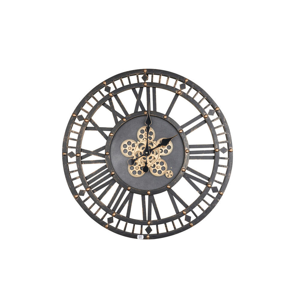 Landscape NÁSTENNÉ HODINY, antracitová, zlatá, 70/70/6 cm