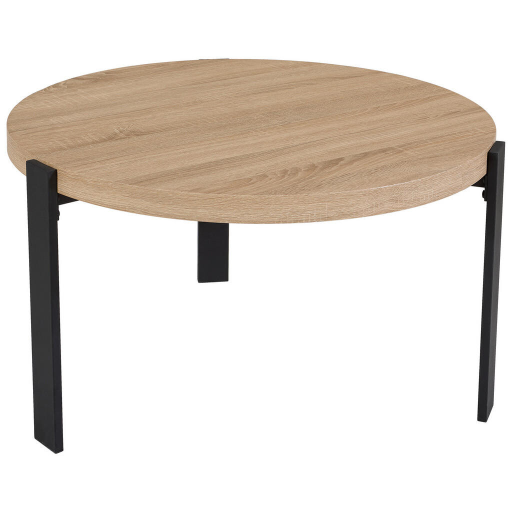 MID.YOU SADA KONFERENČNÝCH STOLÍKOV, čierna, farba duba, kov, kompozitné drevo, 60-80/60-80/40-45 cm