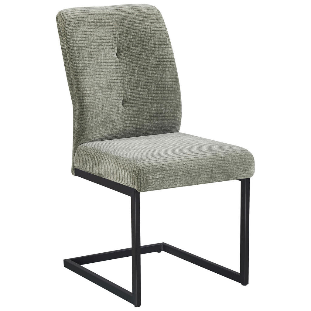 MID.YOU STOLIČKA S PRUŽNÝM PODNOŽÍM, kord, zelená, čierna