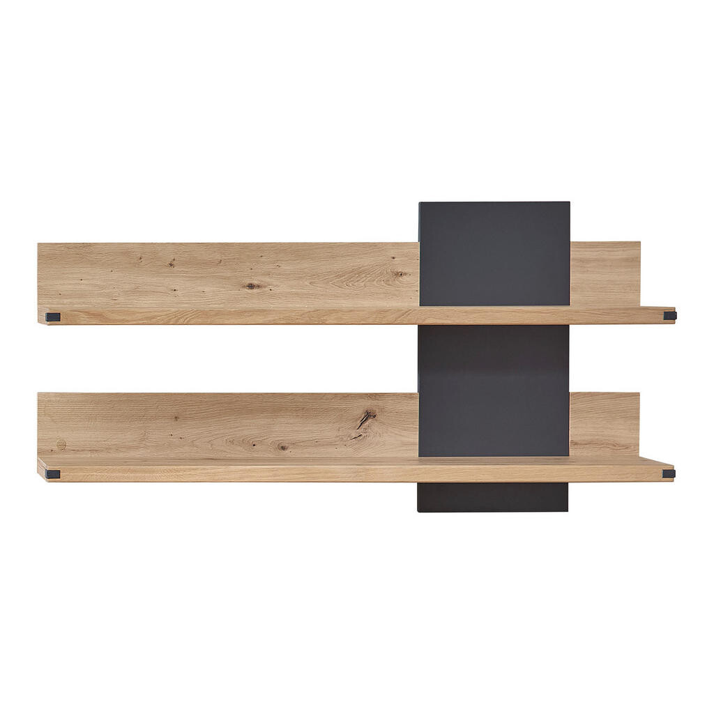 Livetastic NÁSTENNÁ POLICA, grafitová, dub artisan, 120/62/25 cm