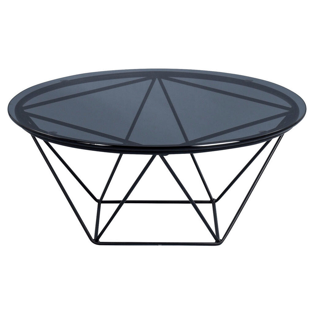 Boxxx KONFERENČNÝ STOLÍK, sivá, čierna, kov, sklo, 70/70/30 cm