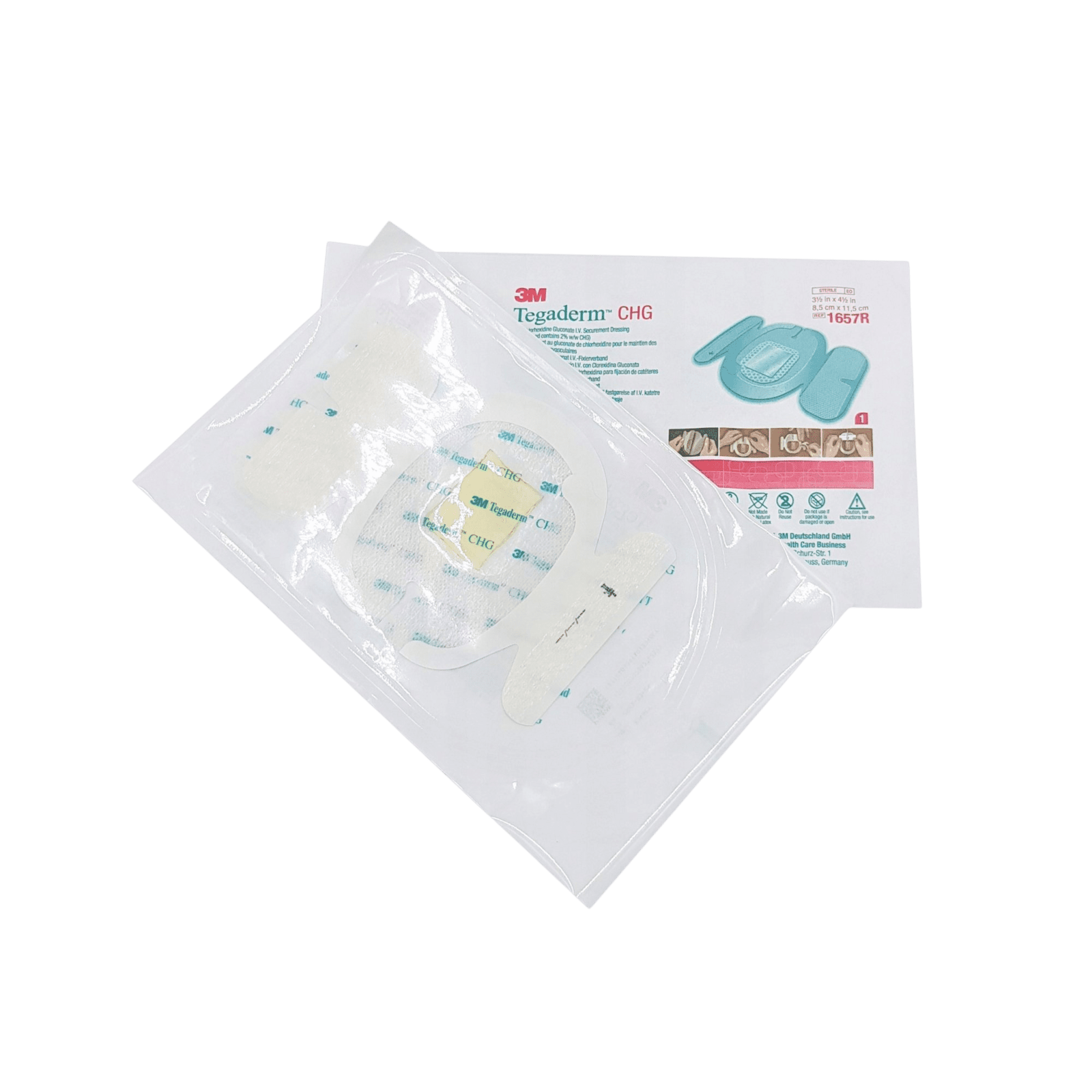 3M FUTURO Tegaderm CHG 1657R 8,5 cm x 11,5 cm transparentné, antimikrobiálne krytie