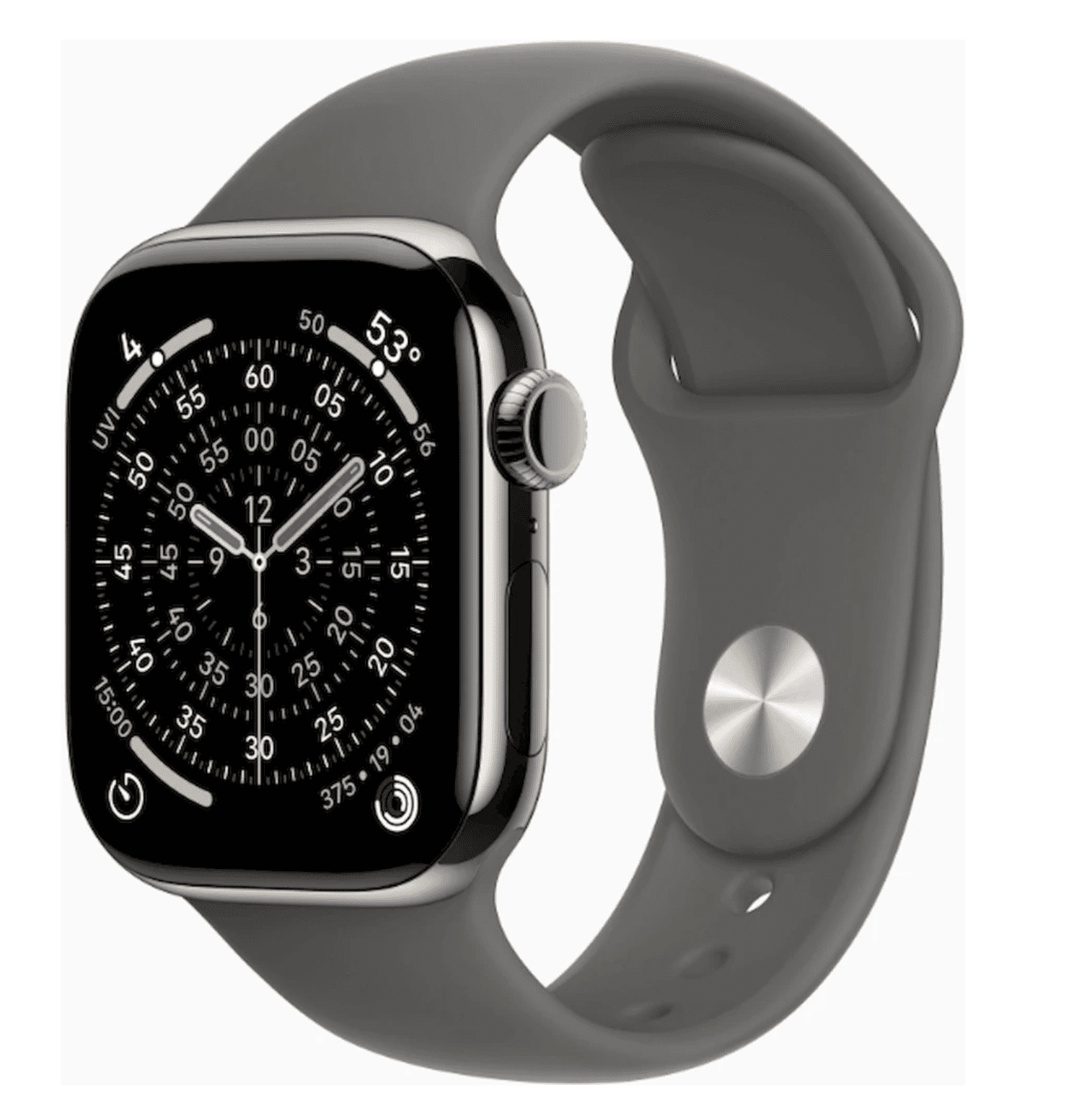 APPLE Watch 11 GPS + Cellular 42mm prírodný titán - skálovo šedý športový remienok - S/M