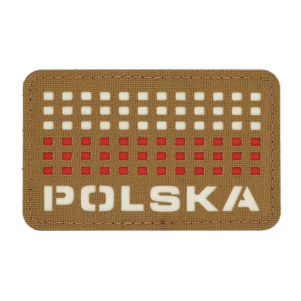 Nášivka M-Tac PL Flag Poľska 5x8 - coyote